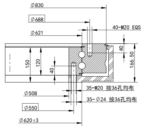 WZ-0620-2雙蝸桿回轉驅動圖紙